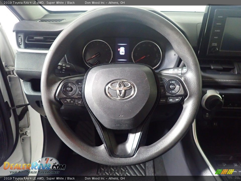 2019 Toyota RAV4 LE AWD Super White / Black Photo #28