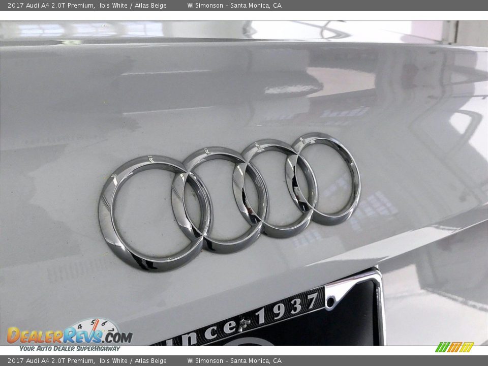 2017 Audi A4 2.0T Premium Ibis White / Atlas Beige Photo #7