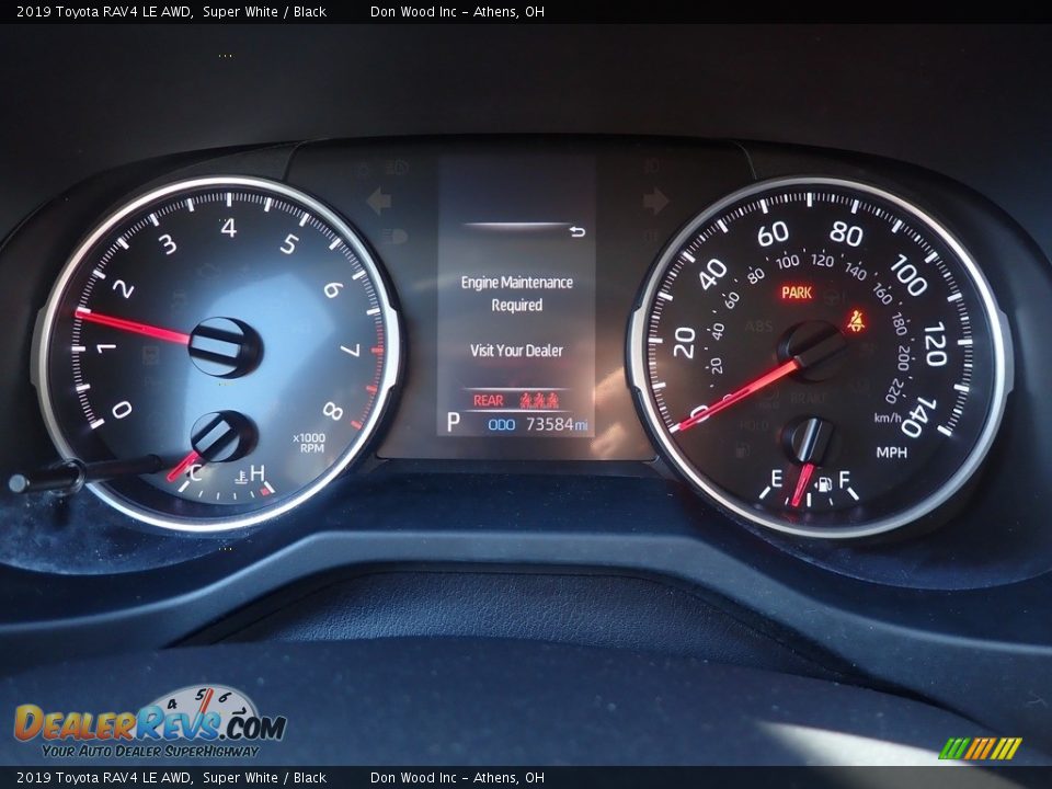 2019 Toyota RAV4 LE AWD Super White / Black Photo #29