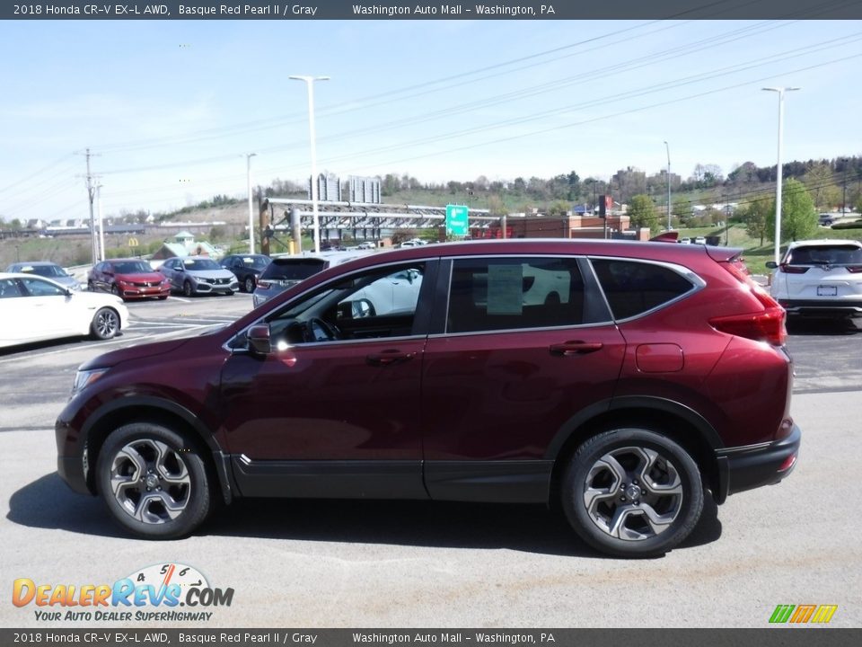 2018 Honda CR-V EX-L AWD Basque Red Pearl II / Gray Photo #7