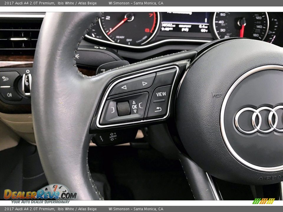 2017 Audi A4 2.0T Premium Steering Wheel Photo #21