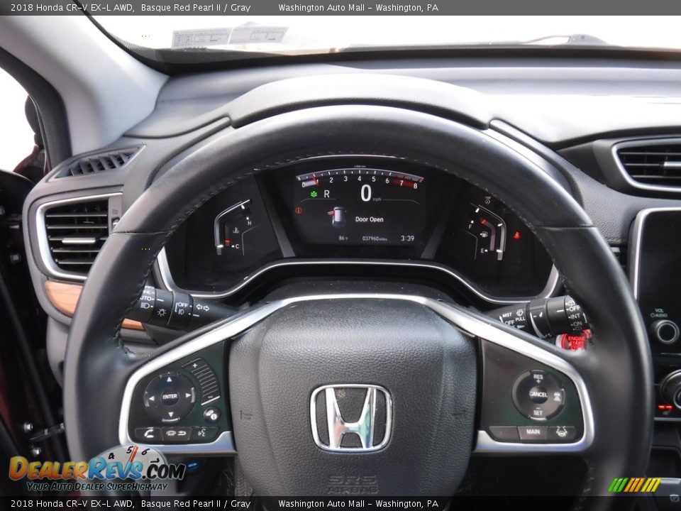 2018 Honda CR-V EX-L AWD Basque Red Pearl II / Gray Photo #23