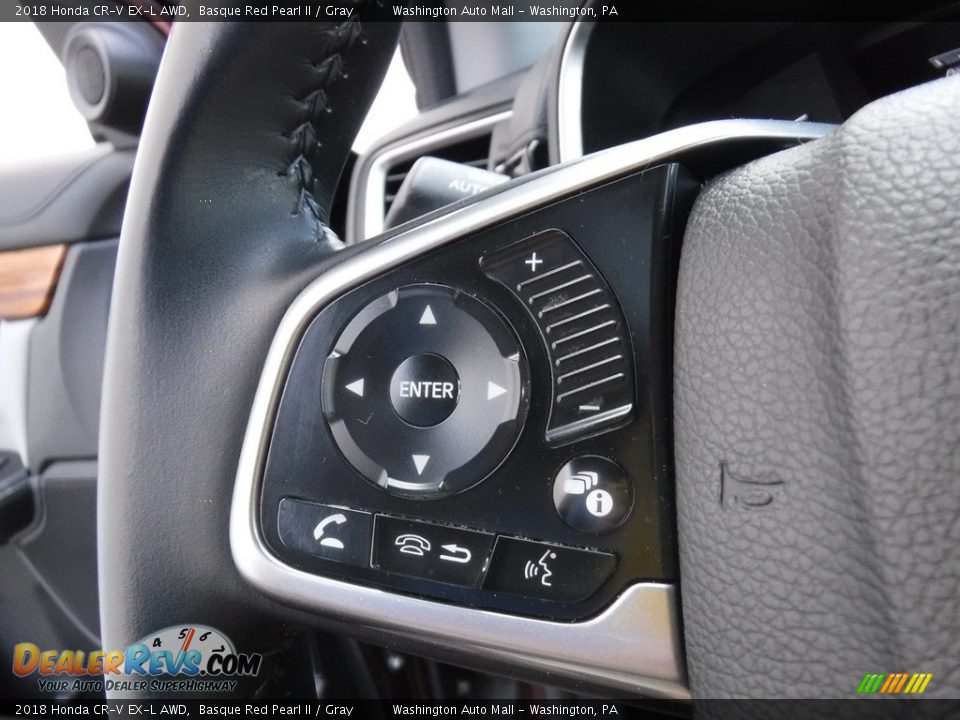 2018 Honda CR-V EX-L AWD Basque Red Pearl II / Gray Photo #24