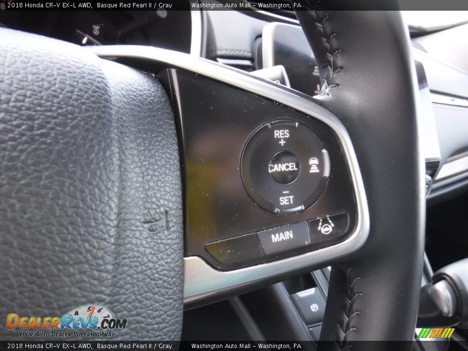2018 Honda CR-V EX-L AWD Basque Red Pearl II / Gray Photo #25