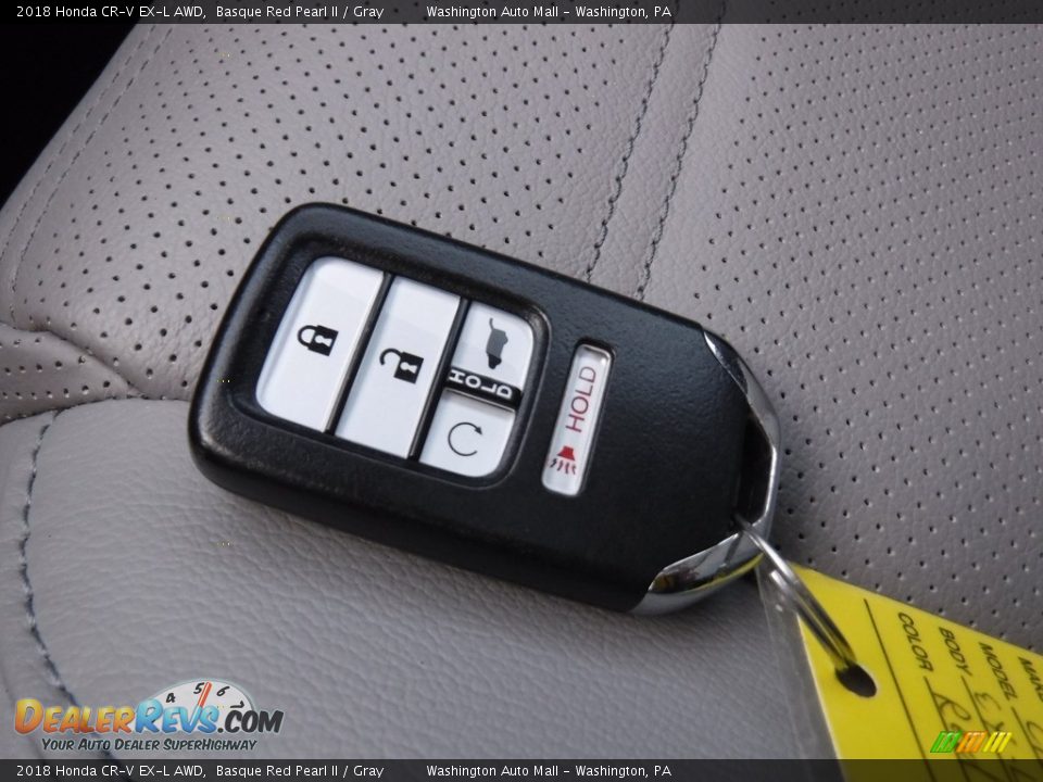 2018 Honda CR-V EX-L AWD Basque Red Pearl II / Gray Photo #31