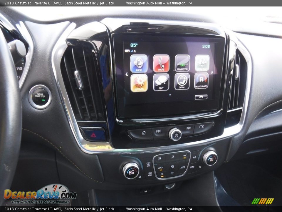 2018 Chevrolet Traverse LT AWD Satin Steel Metallic / Jet Black Photo #17