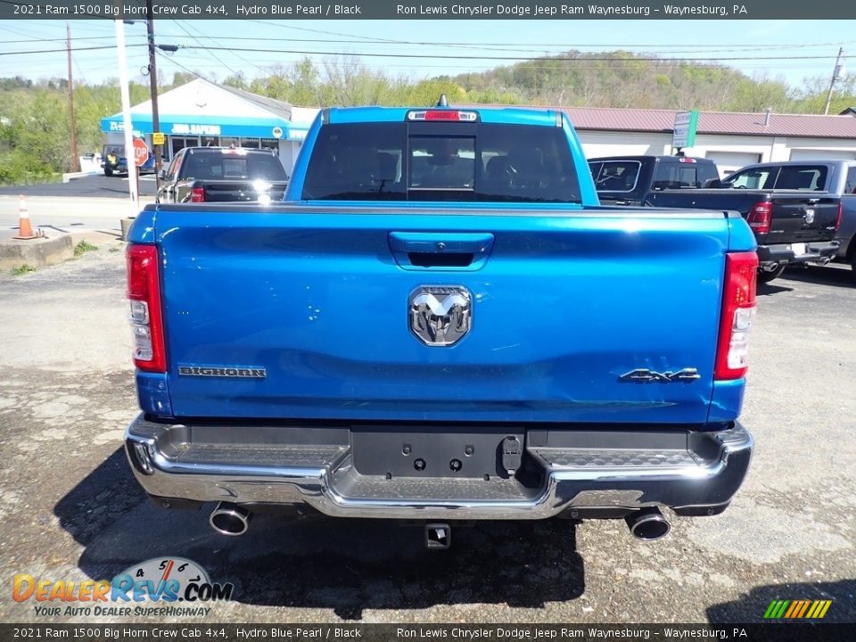 2021 Ram 1500 Big Horn Crew Cab 4x4 Hydro Blue Pearl / Black Photo #5