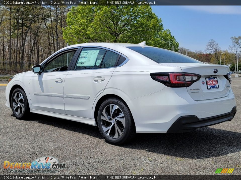 2021 Subaru Legacy Premium Crystal White Pearl / Warm Ivory Photo #6