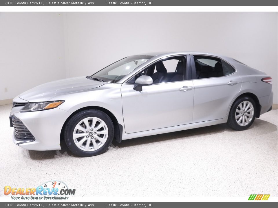 2018 Toyota Camry LE Celestial Silver Metallic / Ash Photo #3