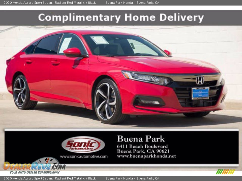 2020 Honda Accord Sport Sedan Radiant Red Metallic / Black Photo #1