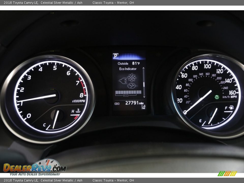 2018 Toyota Camry LE Celestial Silver Metallic / Ash Photo #8