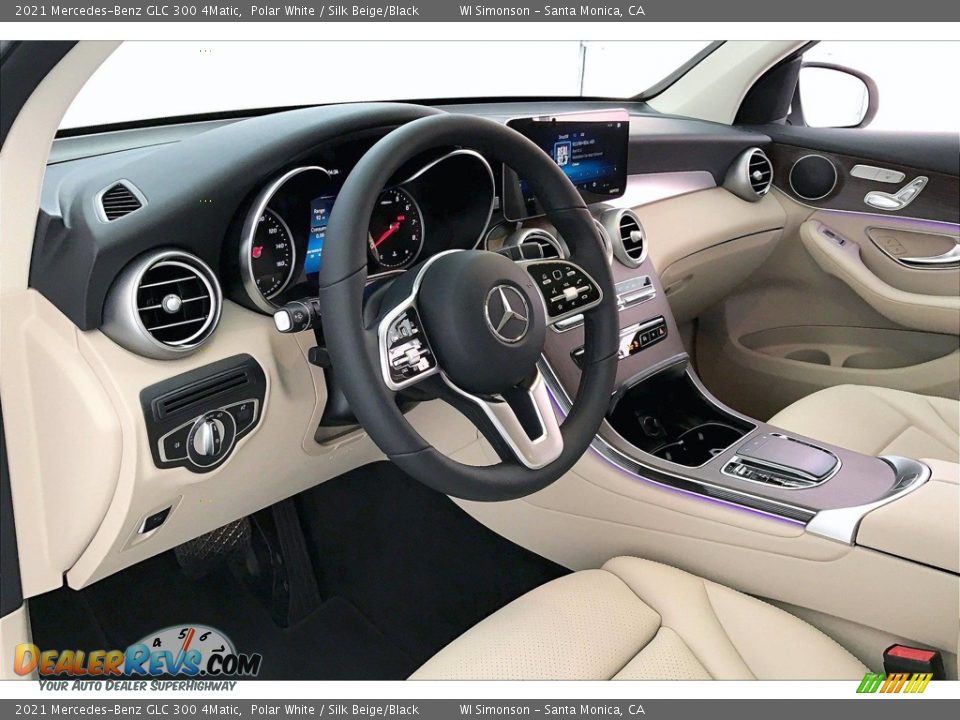 2021 Mercedes-Benz GLC 300 4Matic Polar White / Silk Beige/Black Photo #4