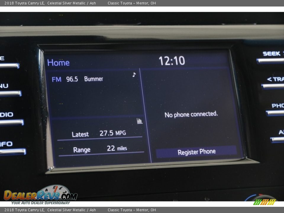 2018 Toyota Camry LE Celestial Silver Metallic / Ash Photo #10