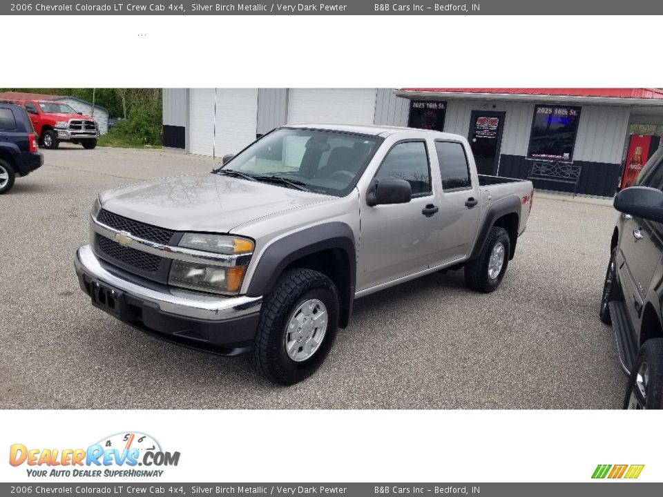 2006 Chevrolet Colorado LT Crew Cab 4x4 Silver Birch Metallic / Very Dark Pewter Photo #4