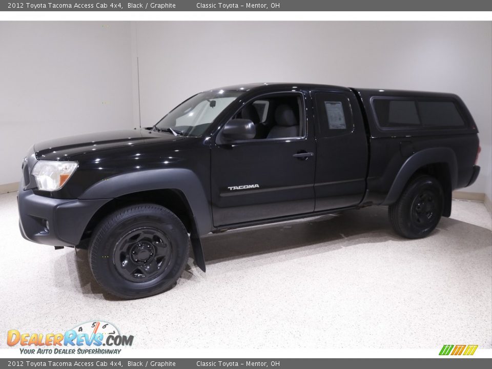 2012 Toyota Tacoma Access Cab 4x4 Black / Graphite Photo #3