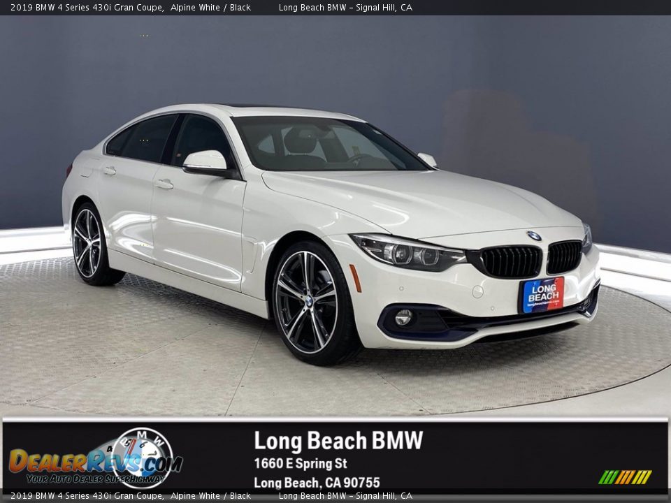 2019 BMW 4 Series 430i Gran Coupe Alpine White / Black Photo #1