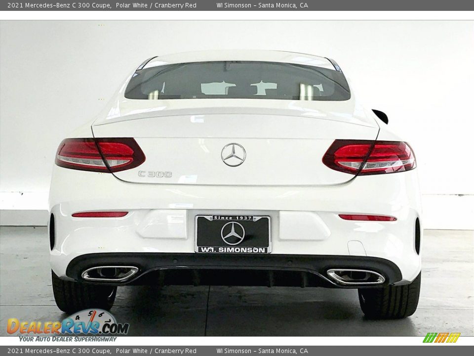 2021 Mercedes-Benz C 300 Coupe Polar White / Cranberry Red Photo #3