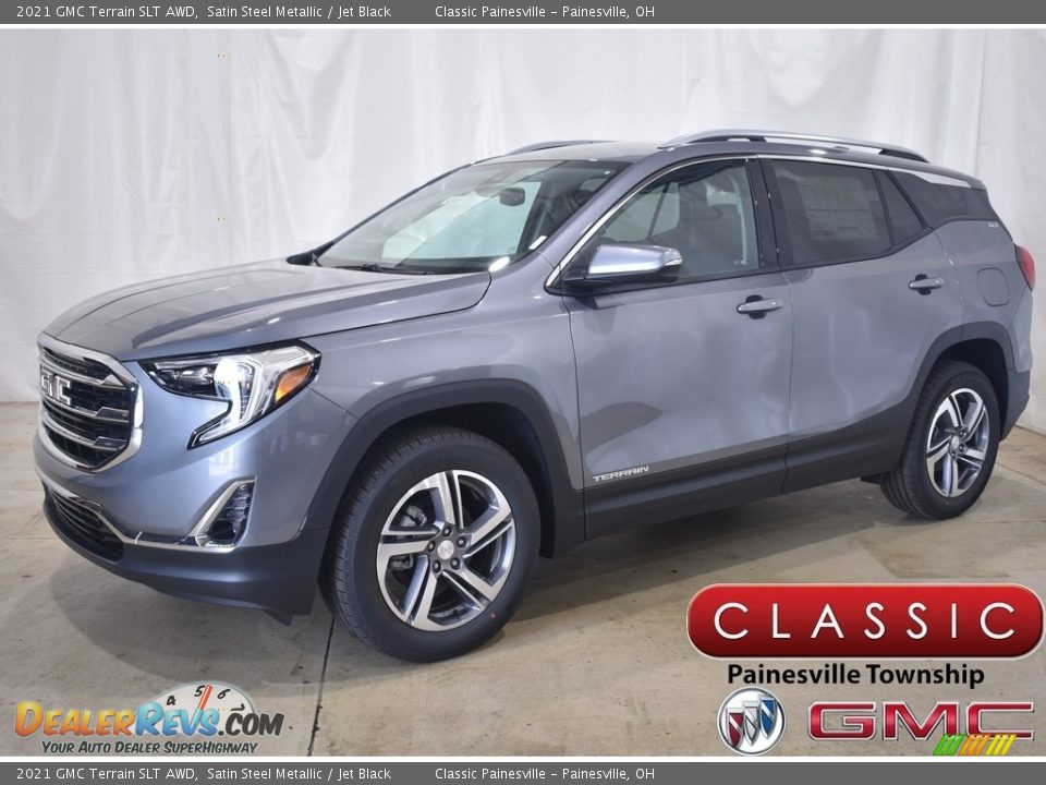 2021 GMC Terrain SLT AWD Satin Steel Metallic / Jet Black Photo #1