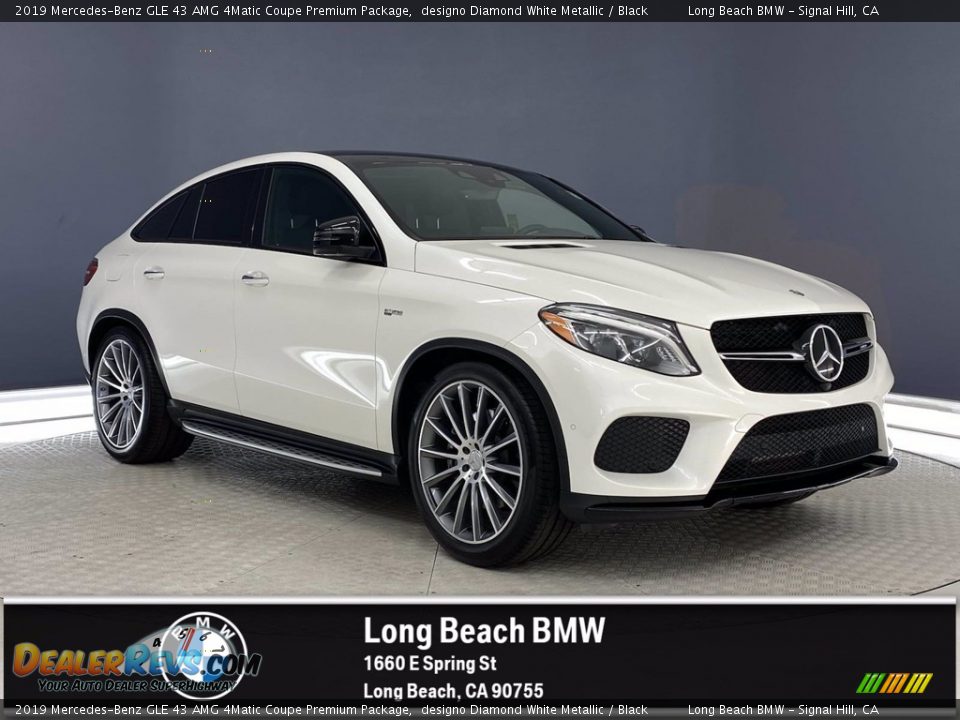 2019 Mercedes-Benz GLE 43 AMG 4Matic Coupe Premium Package designo Diamond White Metallic / Black Photo #1