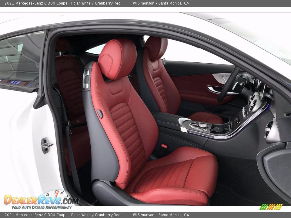 2021 Mercedes-Benz C 300 Coupe Polar White / Cranberry Red Photo #5