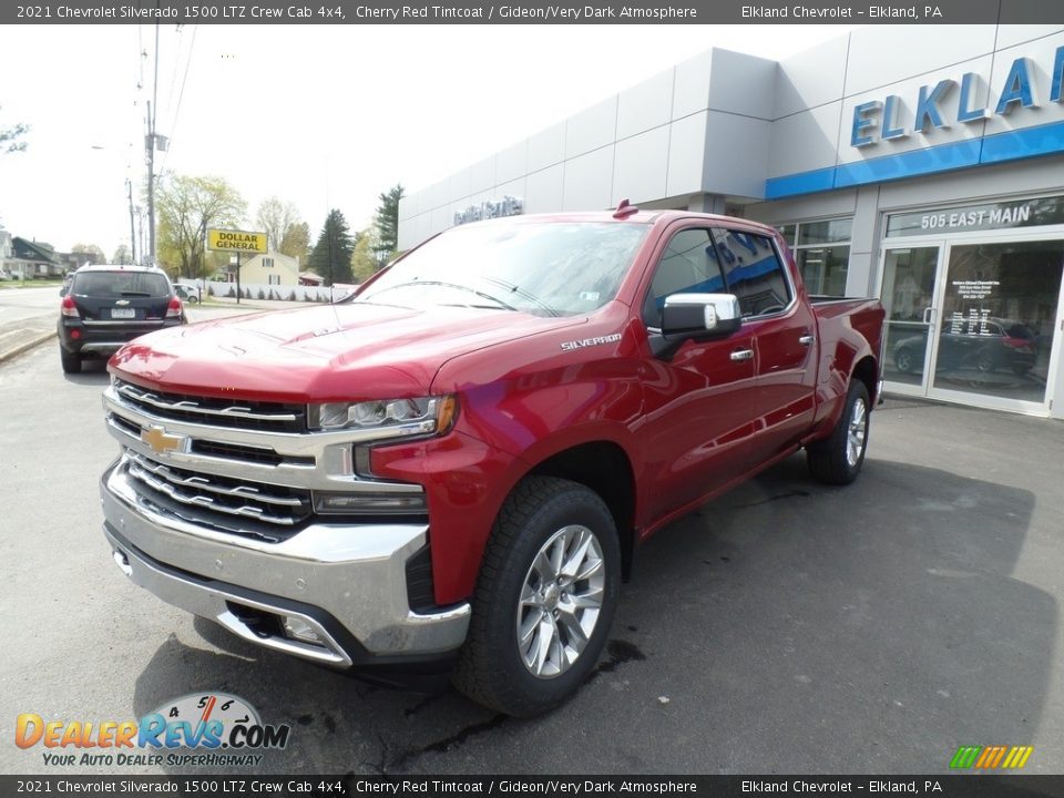 2021 Chevrolet Silverado 1500 LTZ Crew Cab 4x4 Cherry Red Tintcoat / Gideon/Very Dark Atmosphere Photo #2