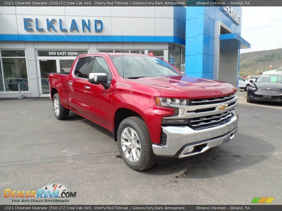 2021 Chevrolet Silverado 1500 LTZ Crew Cab 4x4 Cherry Red Tintcoat / Gideon/Very Dark Atmosphere Photo #4