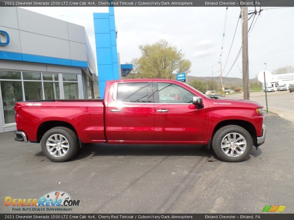 2021 Chevrolet Silverado 1500 LTZ Crew Cab 4x4 Cherry Red Tintcoat / Gideon/Very Dark Atmosphere Photo #5