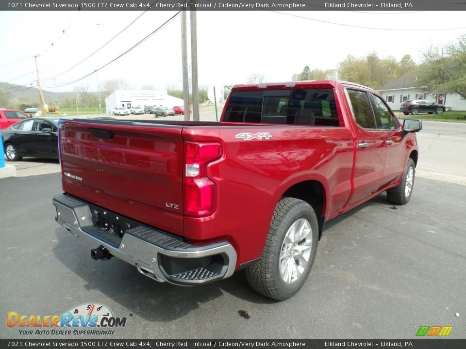 2021 Chevrolet Silverado 1500 LTZ Crew Cab 4x4 Cherry Red Tintcoat / Gideon/Very Dark Atmosphere Photo #6