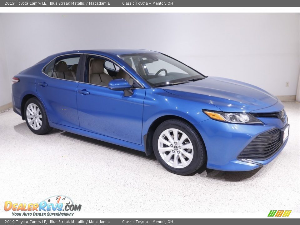 2019 Toyota Camry LE Blue Streak Metallic / Macadamia Photo #1