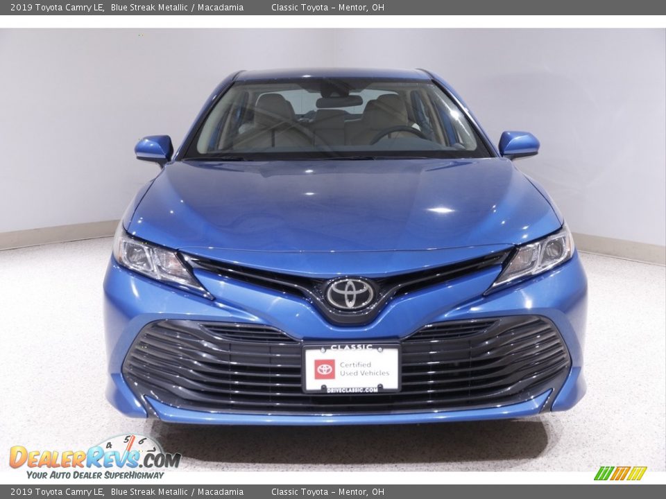 2019 Toyota Camry LE Blue Streak Metallic / Macadamia Photo #2