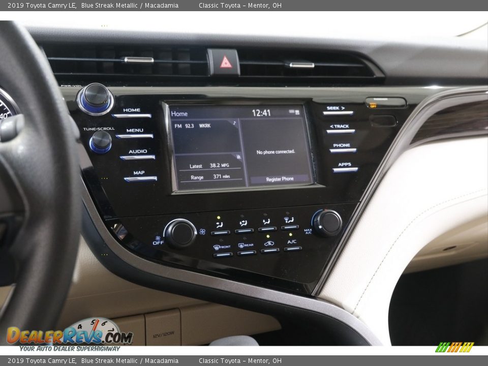 2019 Toyota Camry LE Blue Streak Metallic / Macadamia Photo #9