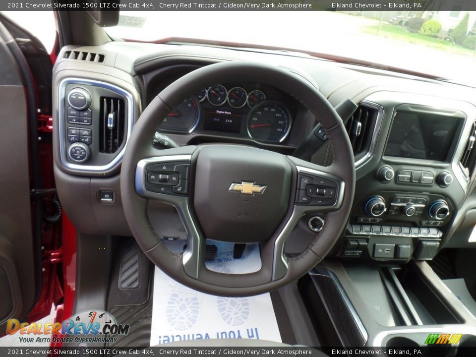 2021 Chevrolet Silverado 1500 LTZ Crew Cab 4x4 Cherry Red Tintcoat / Gideon/Very Dark Atmosphere Photo #21