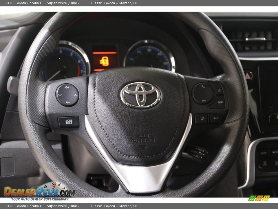 2018 Toyota Corolla LE Super White / Black Photo #7