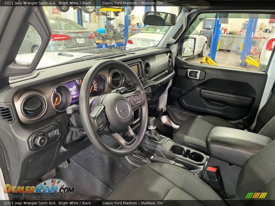 Black Interior - 2021 Jeep Wrangler Sport 4x4 Photo #8