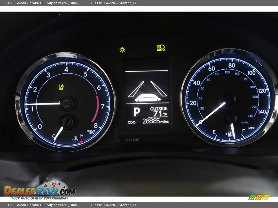 2018 Toyota Corolla LE Super White / Black Photo #8