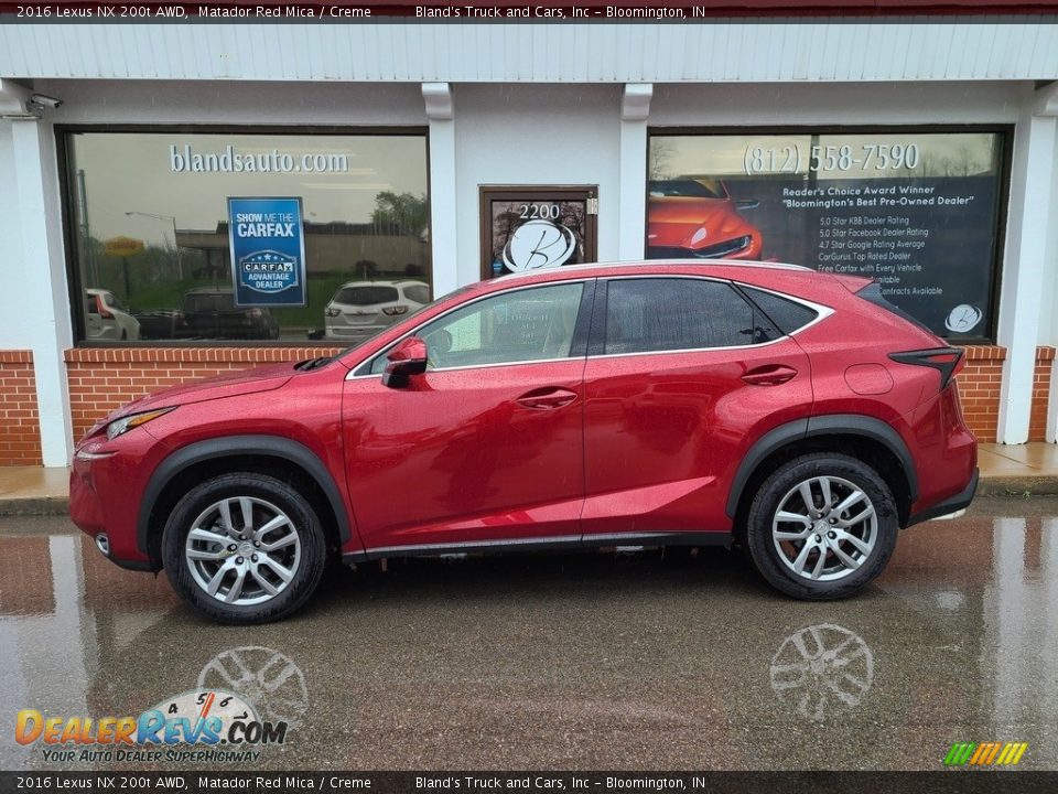 2016 Lexus NX 200t AWD Matador Red Mica / Creme Photo #1