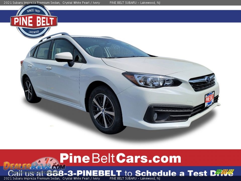 2021 Subaru Impreza Premium Sedan Crystal White Pearl / Ivory Photo #1