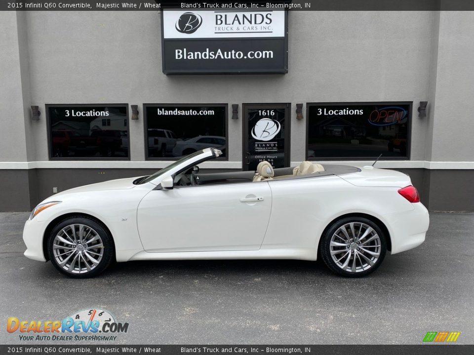 2015 Infiniti Q60 Convertible Majestic White / Wheat Photo #2