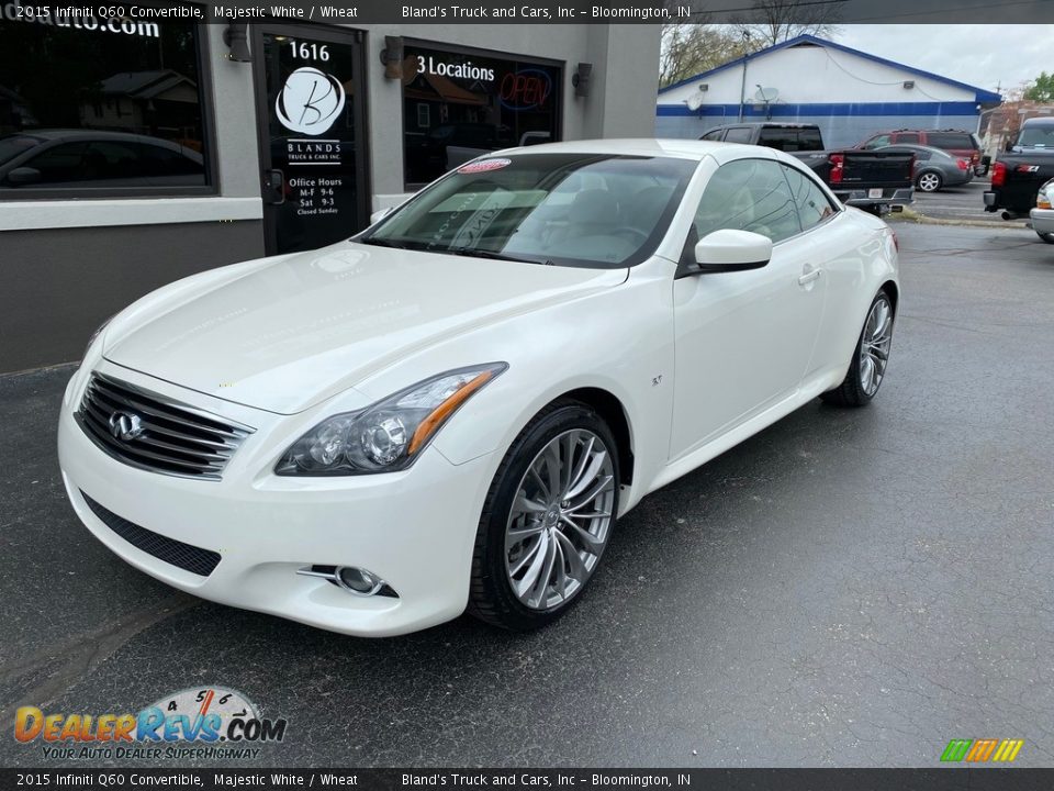 2015 Infiniti Q60 Convertible Majestic White / Wheat Photo #3