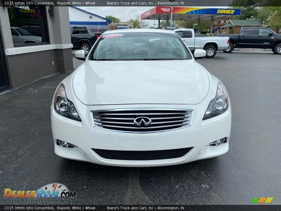 2015 Infiniti Q60 Convertible Majestic White / Wheat Photo #4