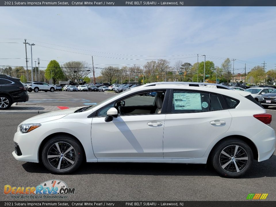 2021 Subaru Impreza Premium Sedan Crystal White Pearl / Ivory Photo #4