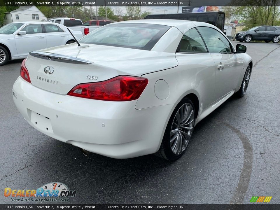 2015 Infiniti Q60 Convertible Majestic White / Wheat Photo #6