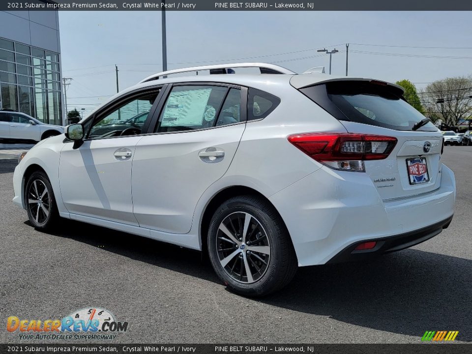 2021 Subaru Impreza Premium Sedan Crystal White Pearl / Ivory Photo #6