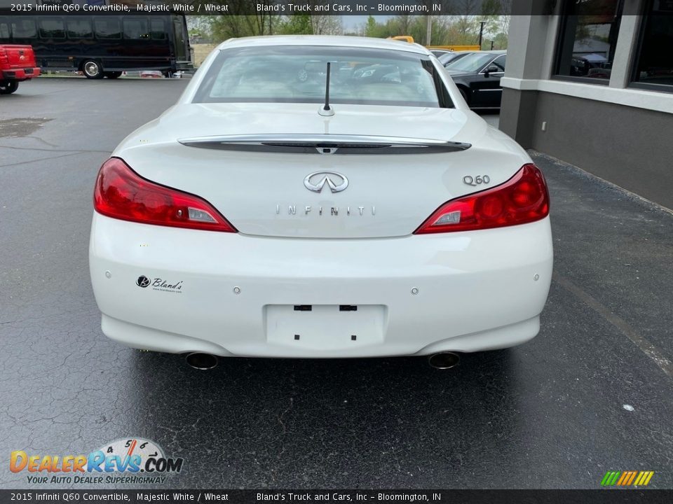 2015 Infiniti Q60 Convertible Majestic White / Wheat Photo #7