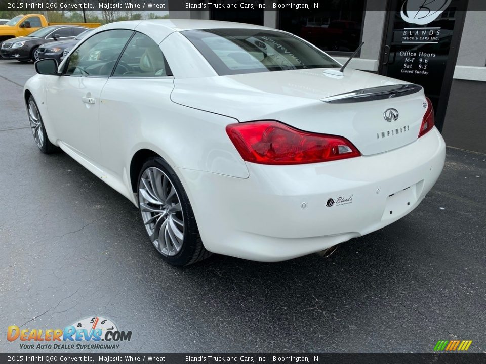 2015 Infiniti Q60 Convertible Majestic White / Wheat Photo #8