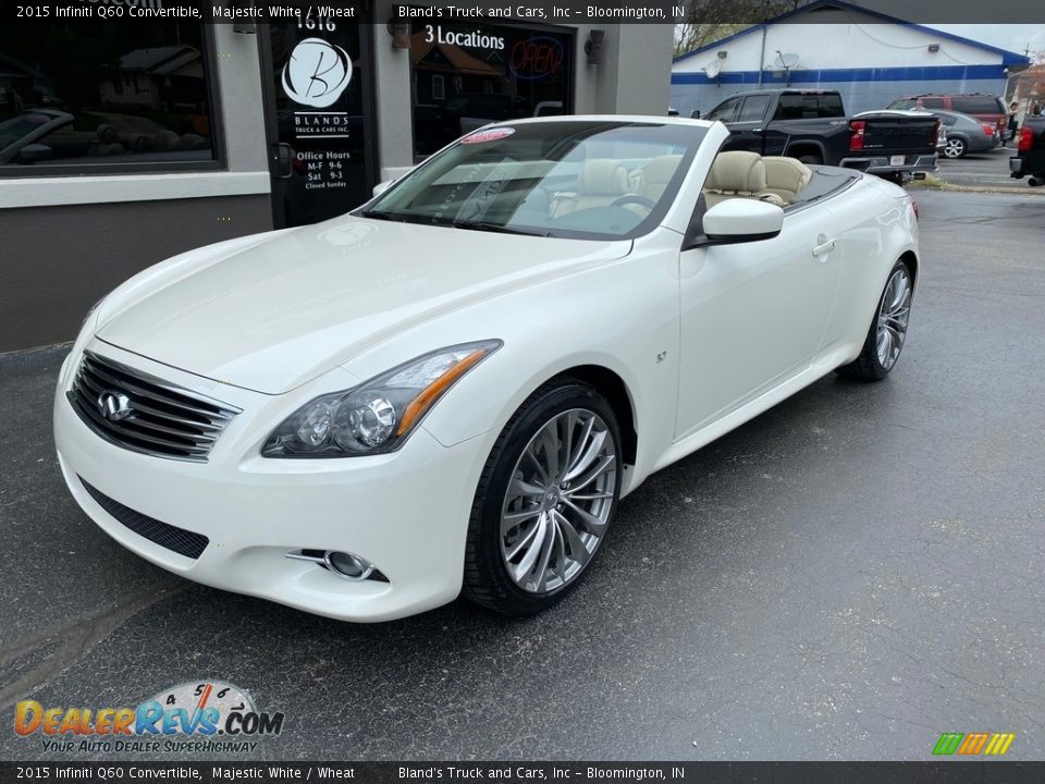 2015 Infiniti Q60 Convertible Majestic White / Wheat Photo #12