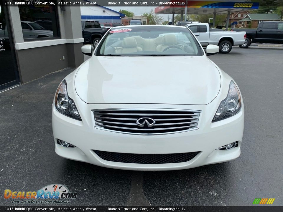 2015 Infiniti Q60 Convertible Majestic White / Wheat Photo #13