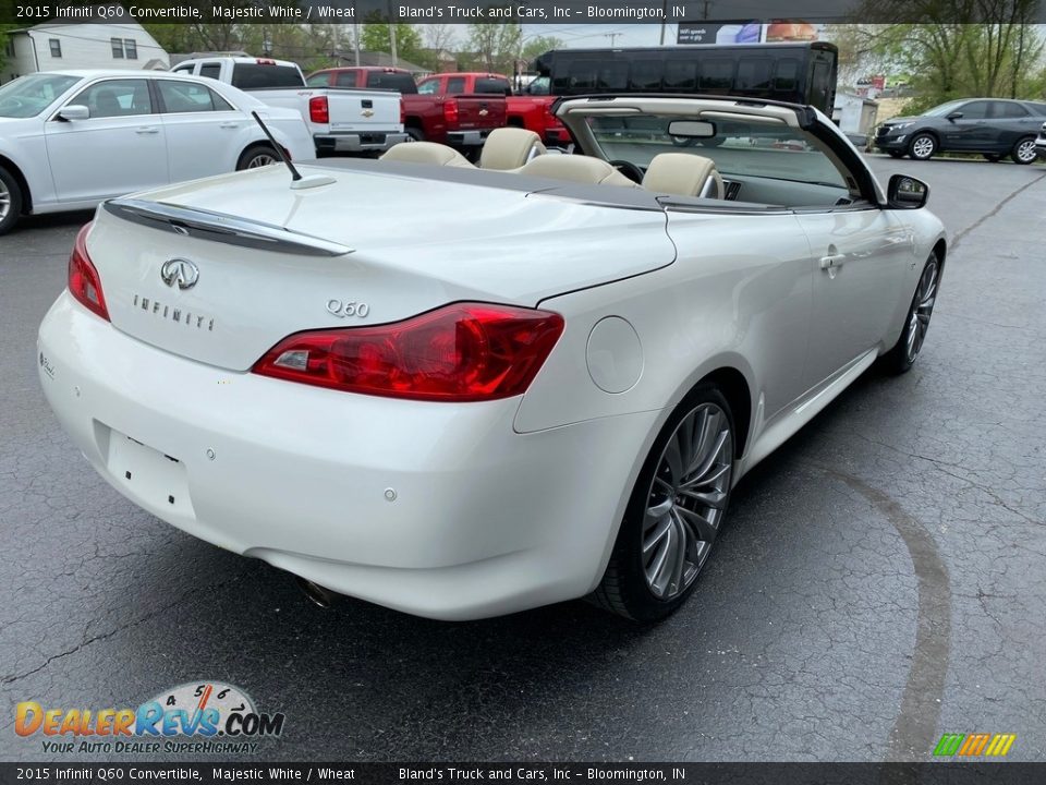 2015 Infiniti Q60 Convertible Majestic White / Wheat Photo #15