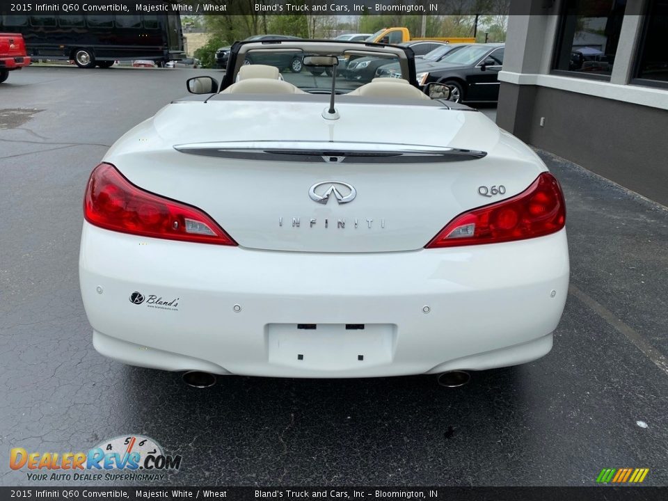 2015 Infiniti Q60 Convertible Majestic White / Wheat Photo #16