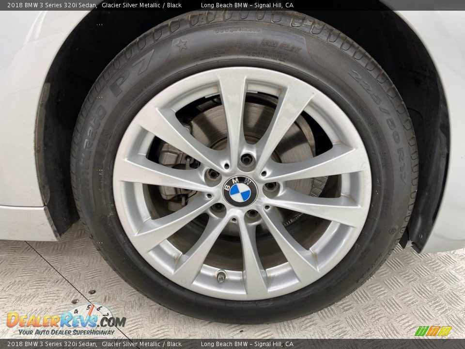 2018 BMW 3 Series 320i Sedan Glacier Silver Metallic / Black Photo #6